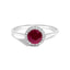 Bague Halo en Or Blanc 10K avec Améthyste Violet et Diamants
