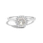 Bague Halo en Or Blanc 10K avec Améthyste Violet et Diamants