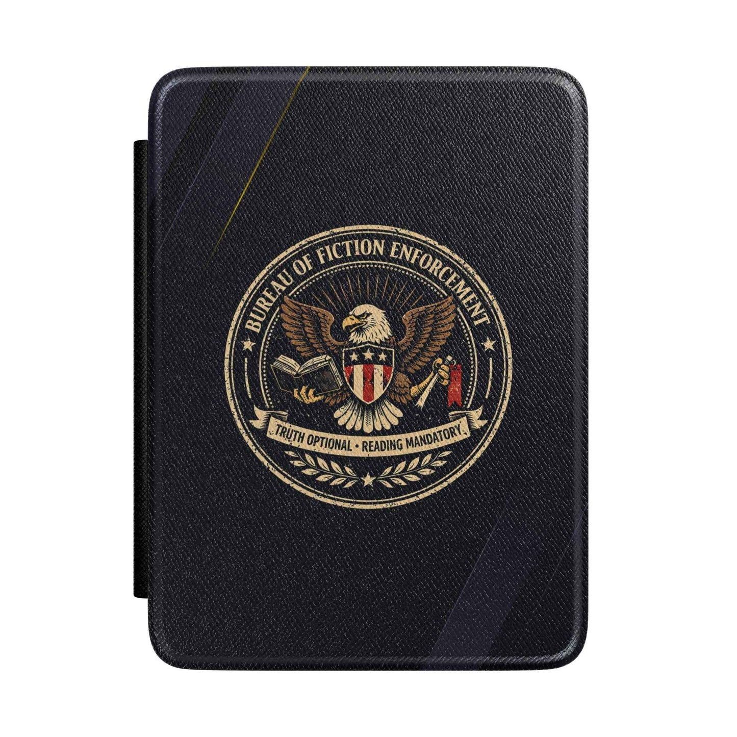 Funda para Kindle de la Oficina de Cumplimiento de Ficción - Cubierta con Sello Oficial