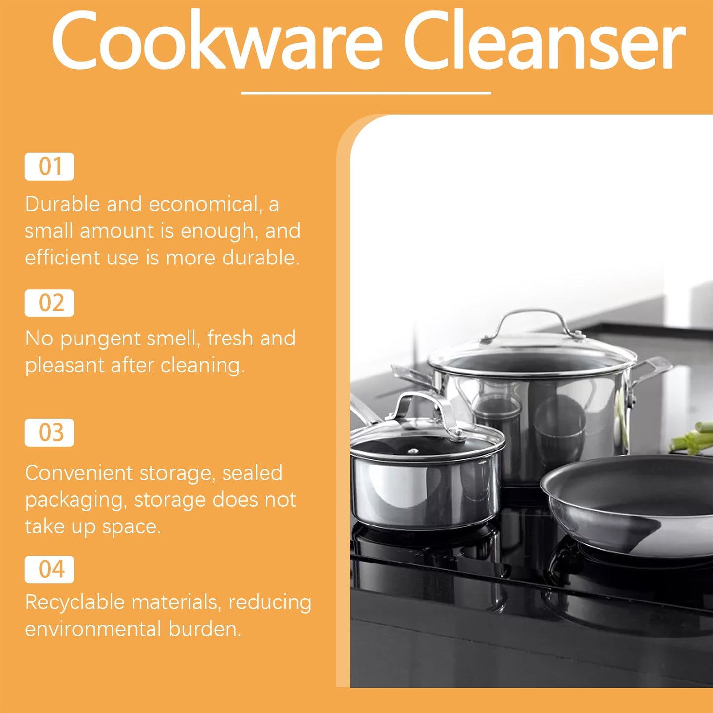 Cookware Cleaning Cream Stainless Steel Kitchen Pots Clean Rust, Stain And Fragrance Cleaning Cream - Korvel
