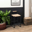 Set of 2 Bar Stools with Back Paper Rope Woven Counter Height Dining Chairs for Kitchen Home (Paper Rope with Back) - Korvel