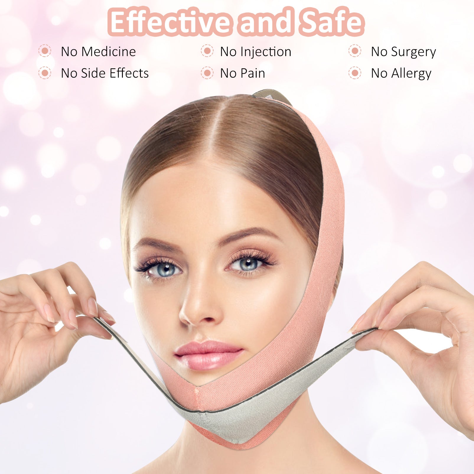 Hailicare Face-Lift V-Belt Graphene Japanese-Style V-Face Tool Small Face Mask Face Correction Bandage - Korvel