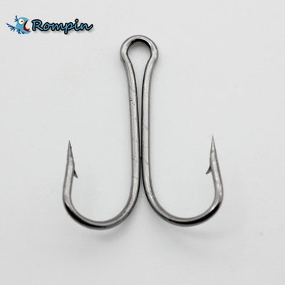Rompin 50pcs/lot 9908 Double Fishing Hooks Small Fly Tying Double Dual Fishing Hook For Jig Size 1 2 4 6 8 - Korvel