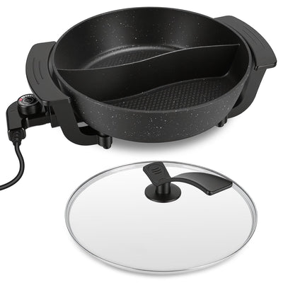 6L Electric Hot Pot with Divider - Dual-Flavor Cooking
