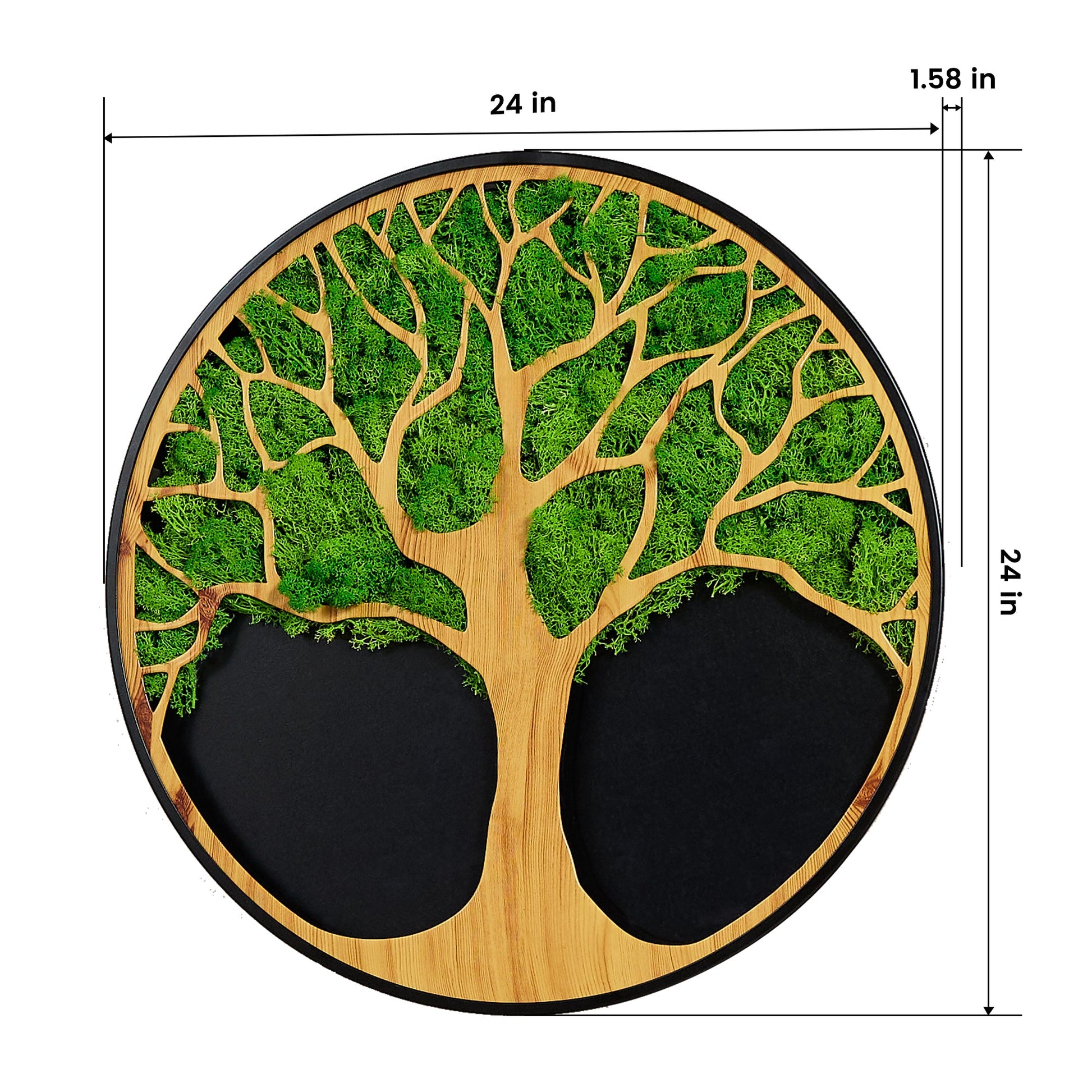 Life Tree Moss Metal Wall Art - Korvel