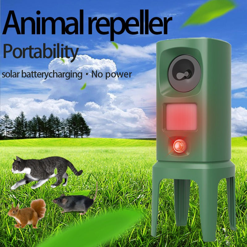 Repelente de Animales Ultrasónico Solar para Uso Exterior