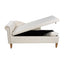 Beige Chaise Lounge Indoor Velvet Lounge Chair for Bedroom with Storage & Pillow Modern Upholstered Rolled Arm Chase Lounge - Korvel