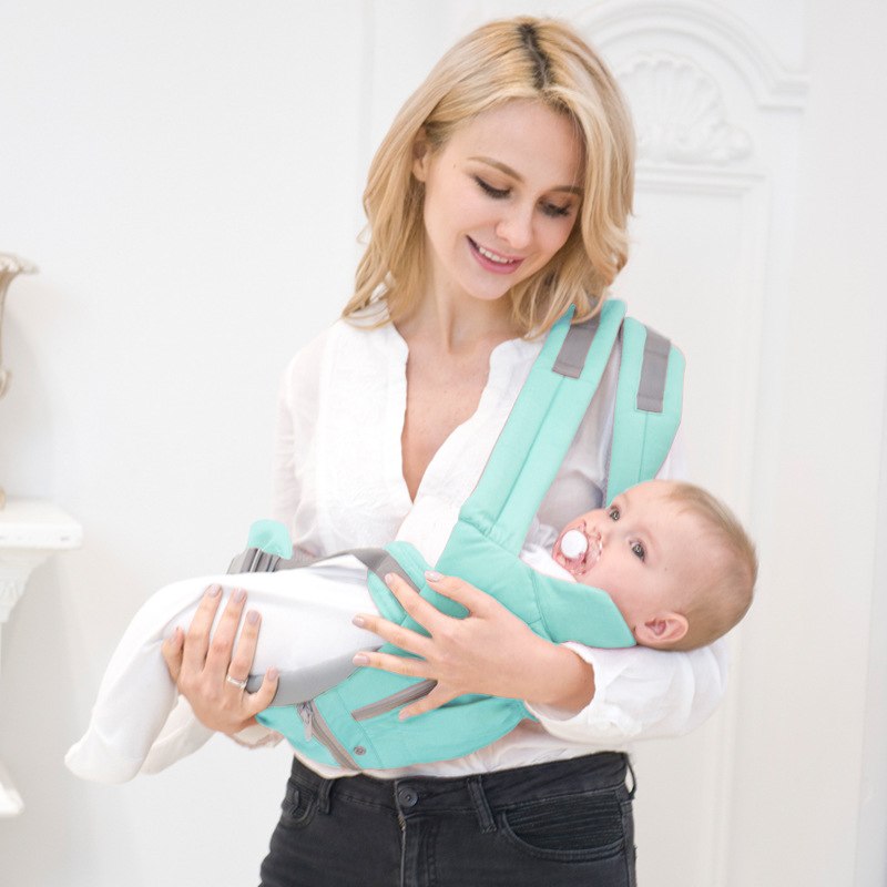 AIEBAO Ergonomic Baby Carrier Infant Kid Baby Hipseat Sling Front Facing Kangaroo Baby Wrap Carrier for Baby Travel 0-18 Months - Korvel
