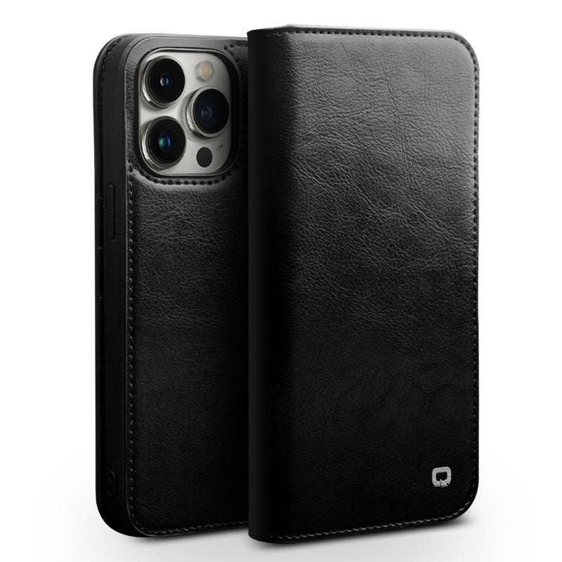 Funda de Cuero Premium con Tapa para iPhone 16 Promax y Apple 15/13