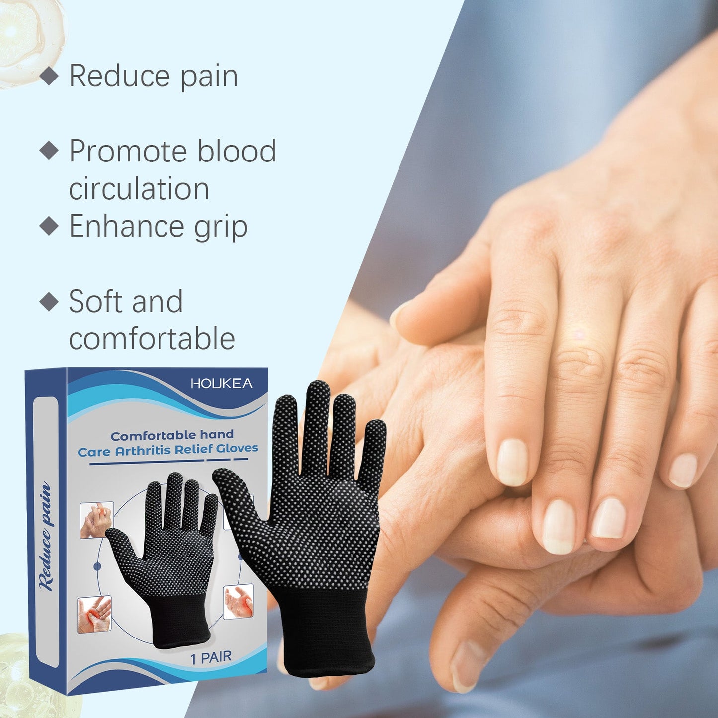 Joint Rubber Gloves Daily Comfort Wrist Gloves Protect Finger Joints Care Gloves - Korvel