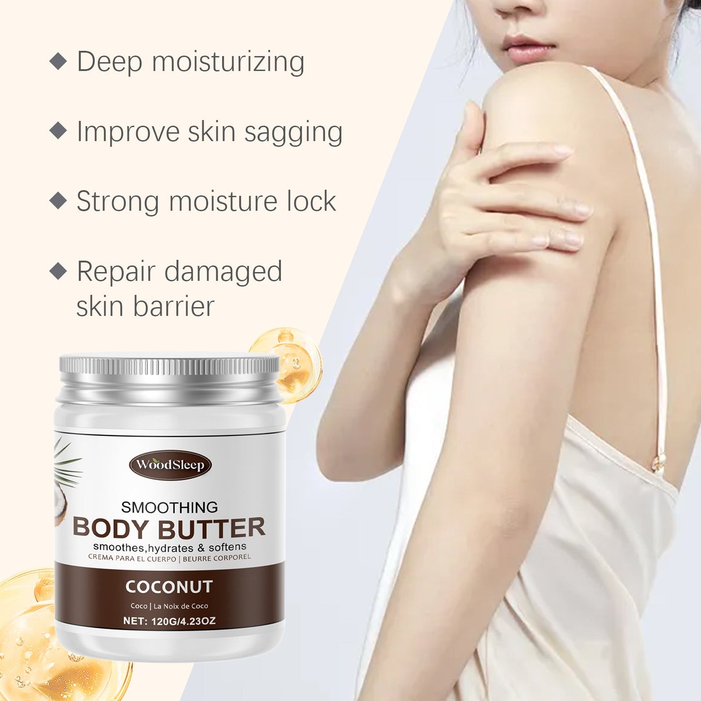 Coconut Cocoa Moisturizing Butter Moisturizer Moisturizes Body Care Gentle And Tender Skin - Korvel