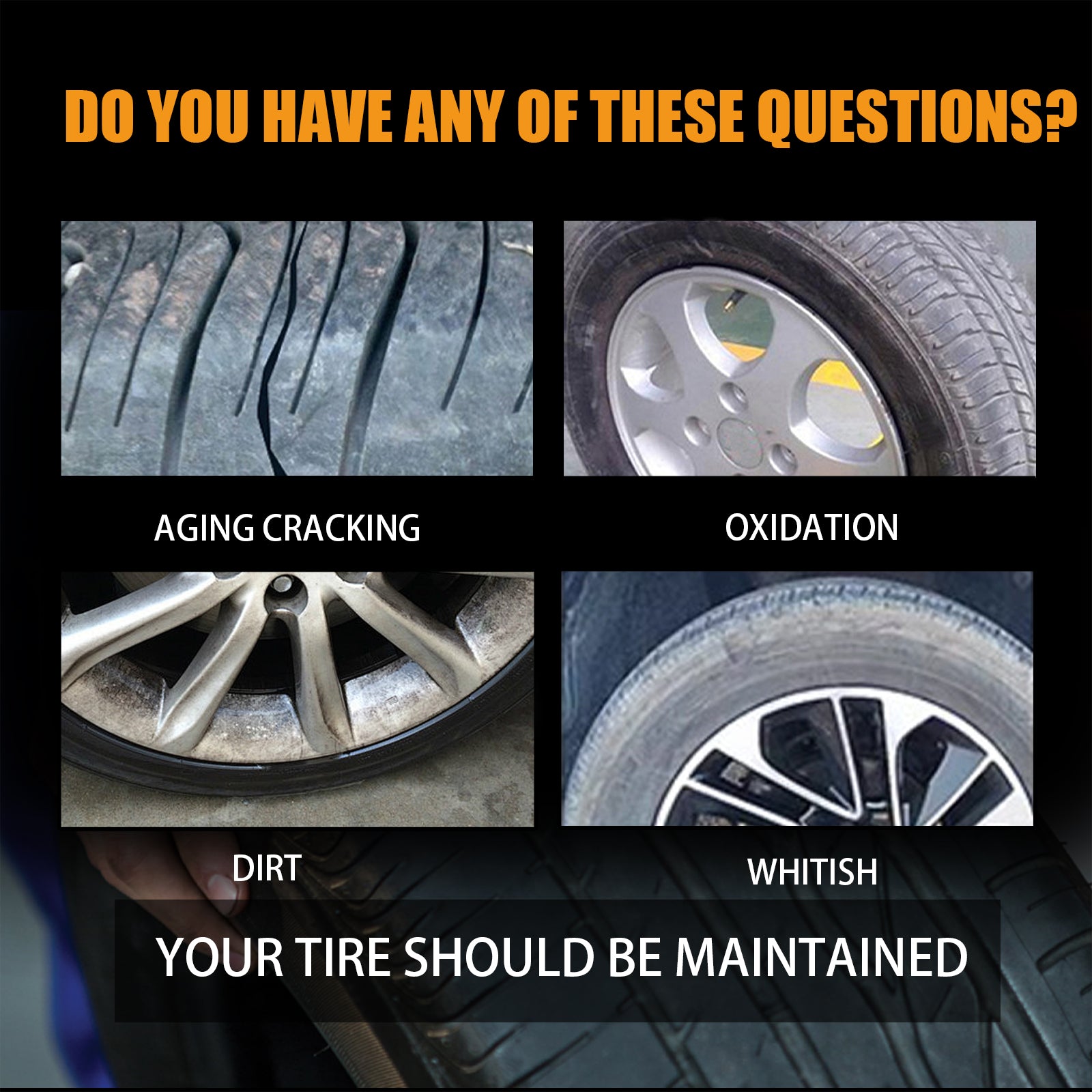 Wheel Cleaner, The Tire Wheel Polishing Dirt Clean Renovation Lighten The Maintenance Kit - Korvel