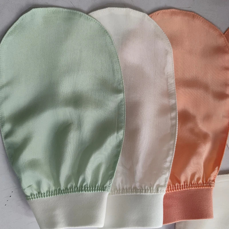 Guantes de Lavado Facial Exfoliantes de Seda - Suaves y Lujosos