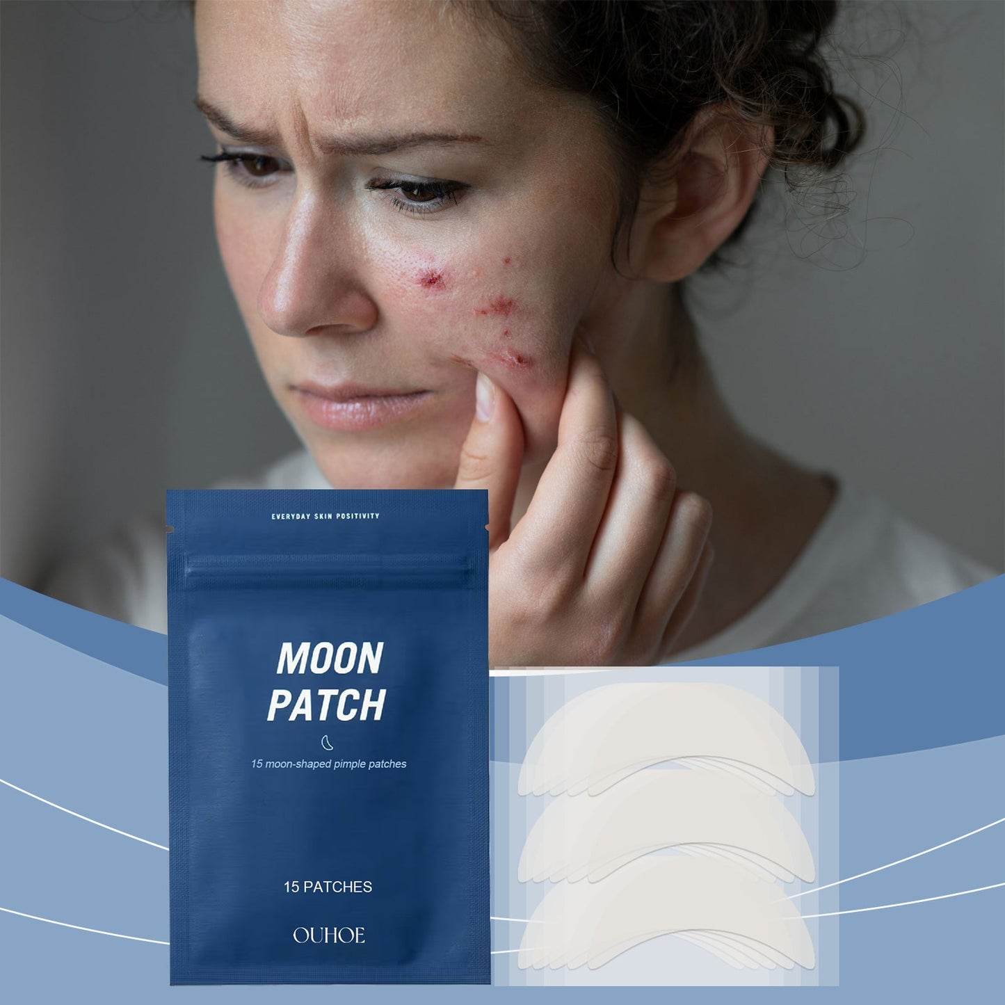 Parche para el Acné Moon - Parche Reparador de Piel Transpirable