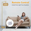 Arc Floor Lamp with 3 Color Temperatures, LED Gold Floor Lamp with Remote & Stepless Dimmable Bulb, Boho Standing Lamp - Korvel