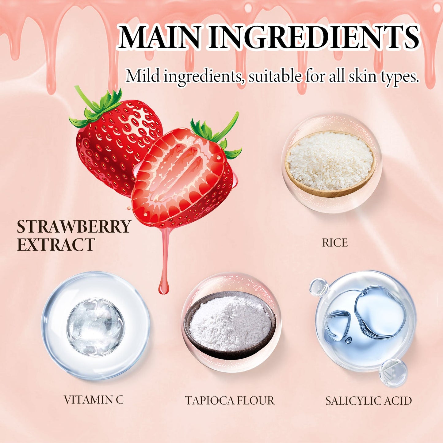 JAYSUING Strawberry BHA Pore-Smooth Face Serum