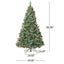 Árbol Mezclado de Cachemira y Pino Nieve de 7' con 900 Luces LED