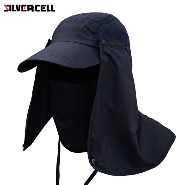 Premium Sun Cap with Removable Neck Flap for UV Protection