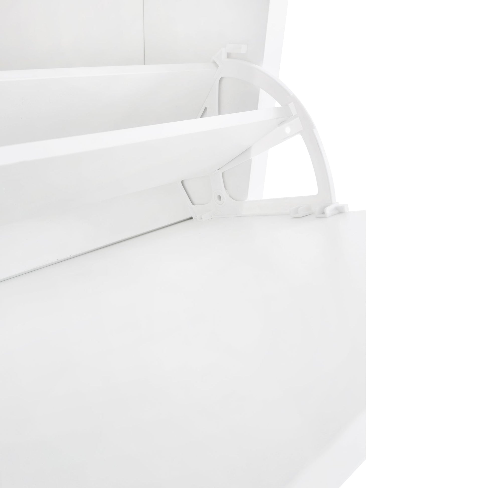ONTREND ultra-thin shoe cabinet set with 4 flip drawers and adjustable panel top shoe rack, white - Korvel