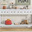 TREXM Rustic Entryway Console Table - 60" Long with Storage