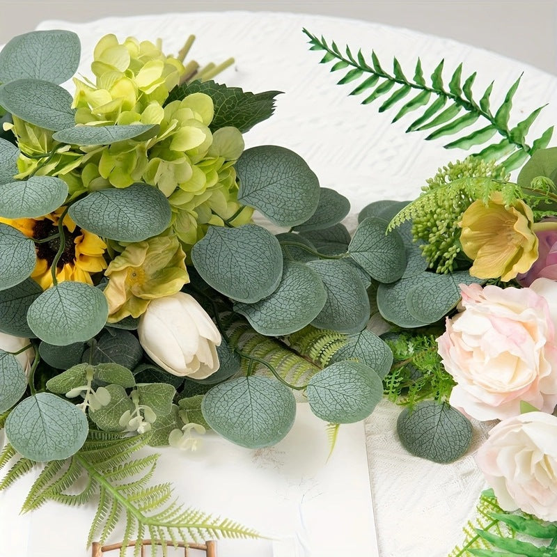 Artificial plants, eucalyptus leaves, festivals, weddings, home decor, DIY wreaths, bouquet accessories. - Korvel