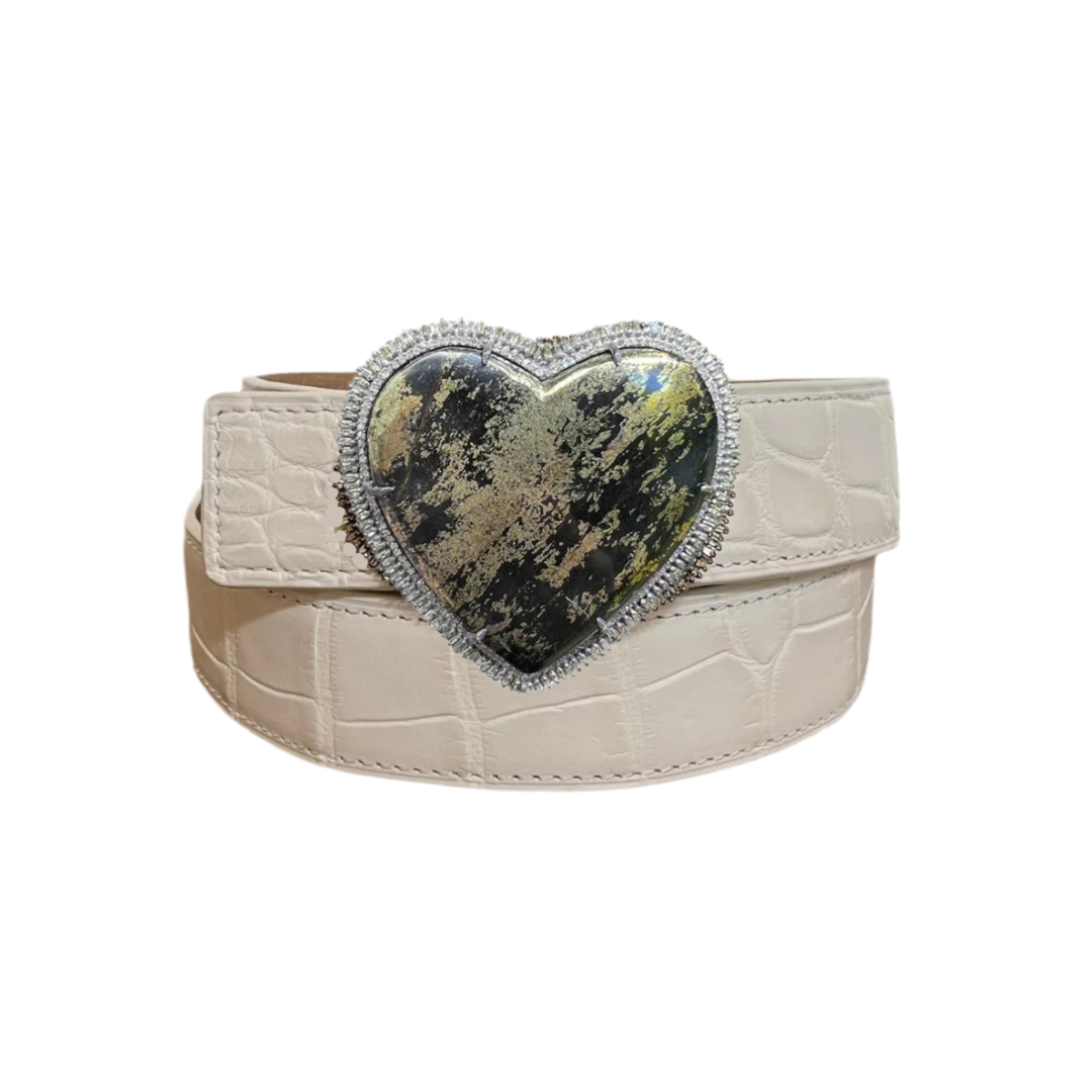 S. Carter Designs Black Apache Heart Belt Buckle