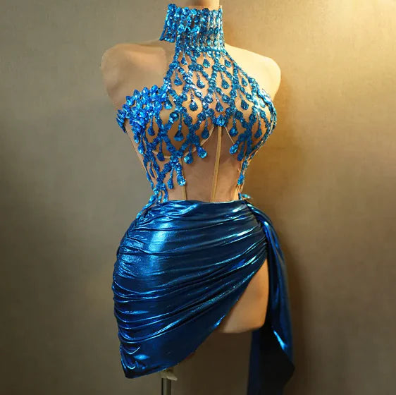 Conjunto de Falda de Cadena de Rhinestones Elegante