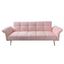 Sofá Futón Convertible de Terciopelo Rosa de 70 Pulgadas