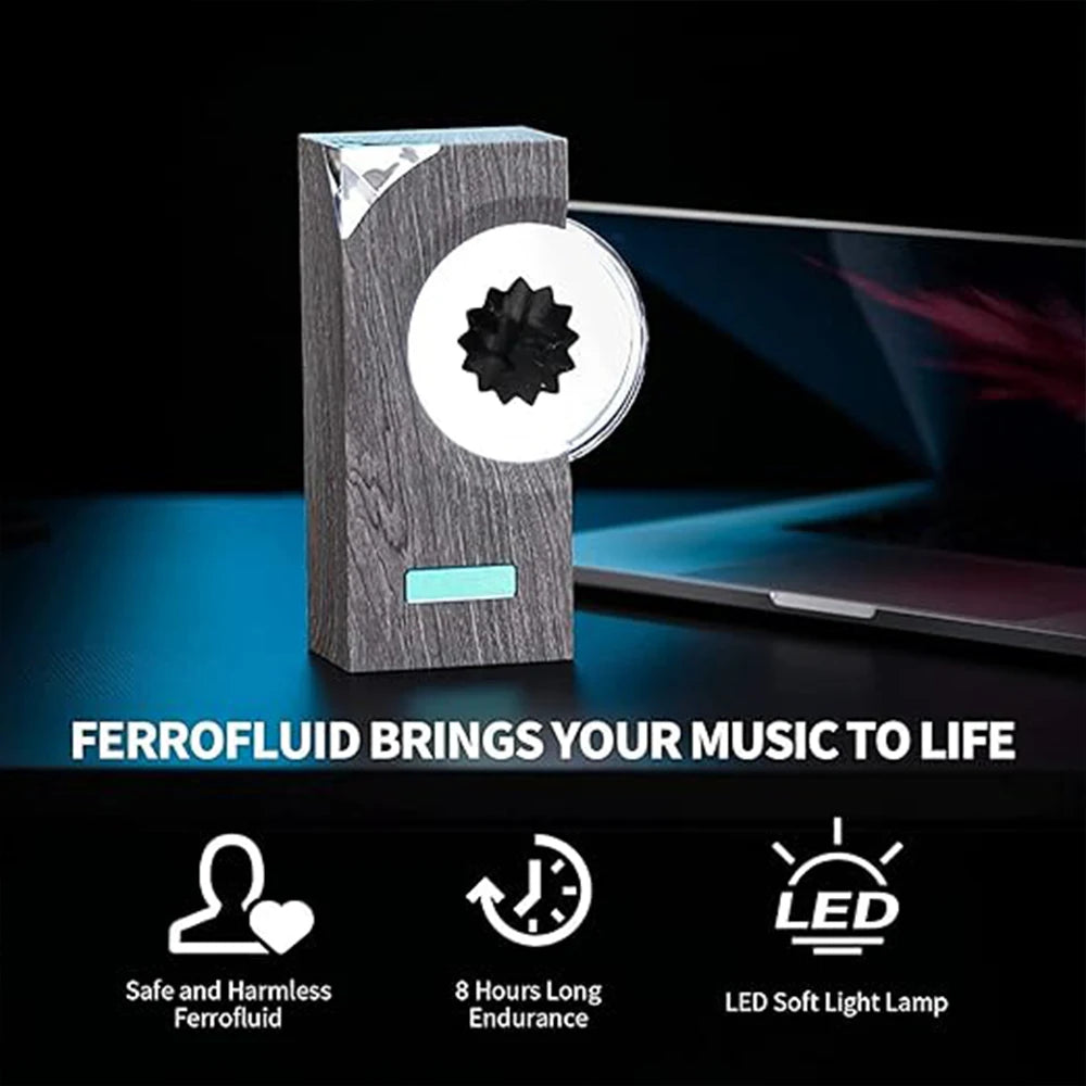 Ferrofluid Music Rhythm Light, Dancing Ferrofluid Music Rhythm Lamp, Music Mate, Magnetic Fluid Changes with Sound - Korvel