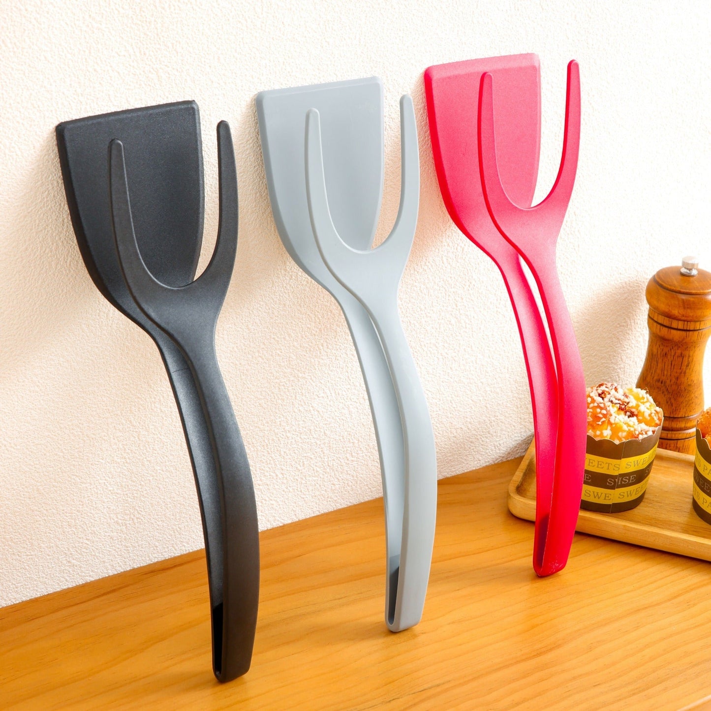 Pancake toasted bread fried egg clip fried egg flipping shove kitchen tool egg shovel beef steak shovel two in one - Korvel