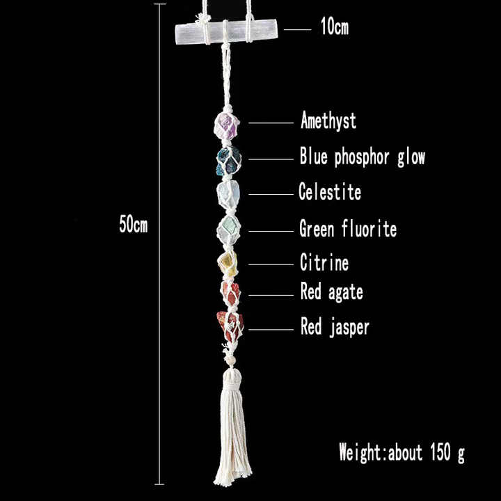 Natural Crystal Seven Color Gemstone Hanging Decoration