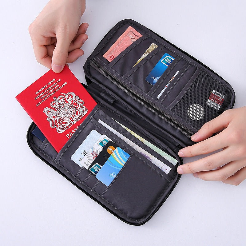 Premium Travel Passport Purse - Multifunctional Storage Wallet