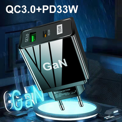 GaN Gallium Nitride 65W Type-C Charger