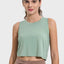 Drawstring Cutout Round Neck Active Tank - Korvel
