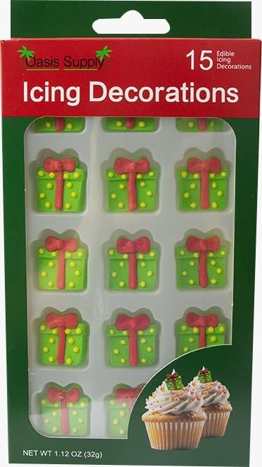 Decoraciones Comestibles para Pasteles de Navidad - Set de 45 Piezas