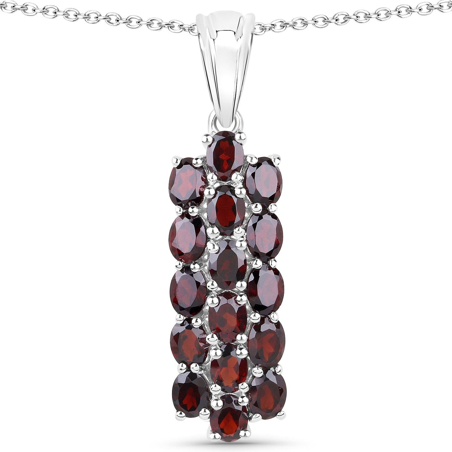 Ensemble de bijoux en argent sterling avec grenat de 10,40 carats
