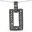 Pendentif en diamant vert véritable de 0,36 carat en argent sterling