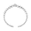 Pulsera de brazalete de diamante rondelle de plata esterlina .925