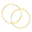 Pendientes de aro grandes pulidos de oro amarillo de 14k
