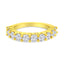14K Yellow Gold Plated Sterling Silver 2.0 Cttw Diamond Anniversary Band Ring - Size 7