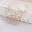 Pearl hair comb headdress Hand-woven crystal comb hair accessories - Korvel