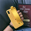 Funda de Silicona Suave Mate Morada Premium con Correa de Agarre para iPhone