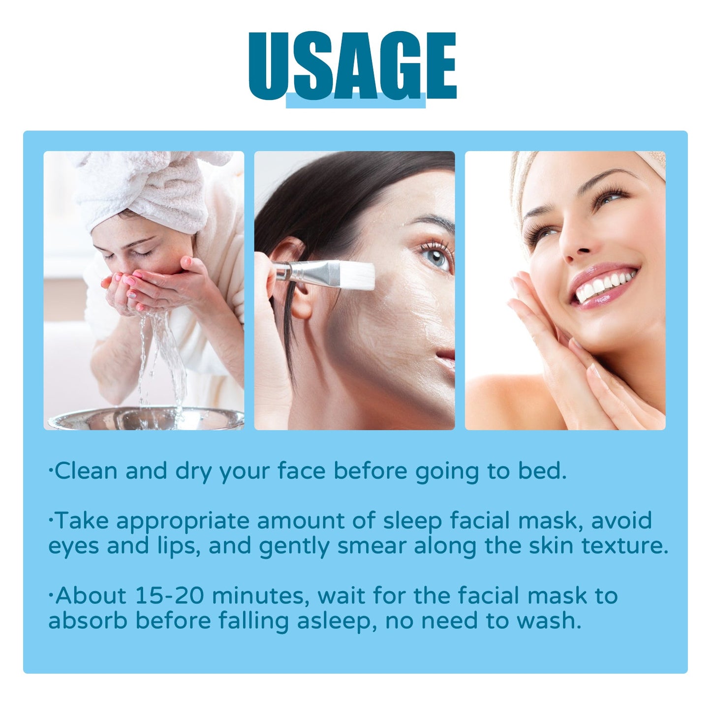 Apply A Sleep Mask, Moisturize Shrink Pores Reduce Facial Melanin Refreshing Mask - Korvel