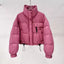 Veste courte matelassée épaulée à col montant de style coréen