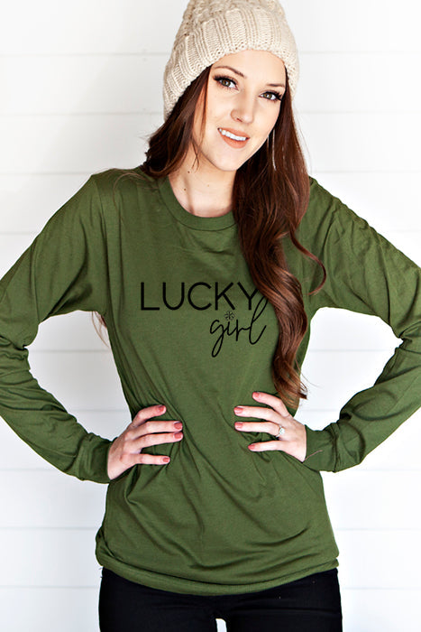 Lucky Girl Long Sleeve T-Shirt - Korvel