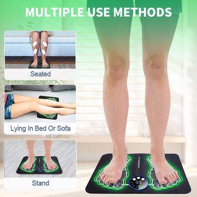Ems Foot Stimulator Muscle Blood Circulation Feet Leg Relax Pain Relief Usb Foot Massager Mat - Korvel