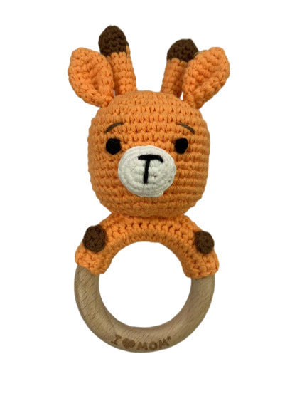 Carving Name Baby Soothing Bell Newborn Gift Bath Gift Knitted Cartoon Doll - Korvel