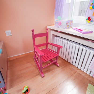 Children's rocking red chair- Indoor or Outdoor -Suitable for kids-Durable Solid Wood - Korvel
