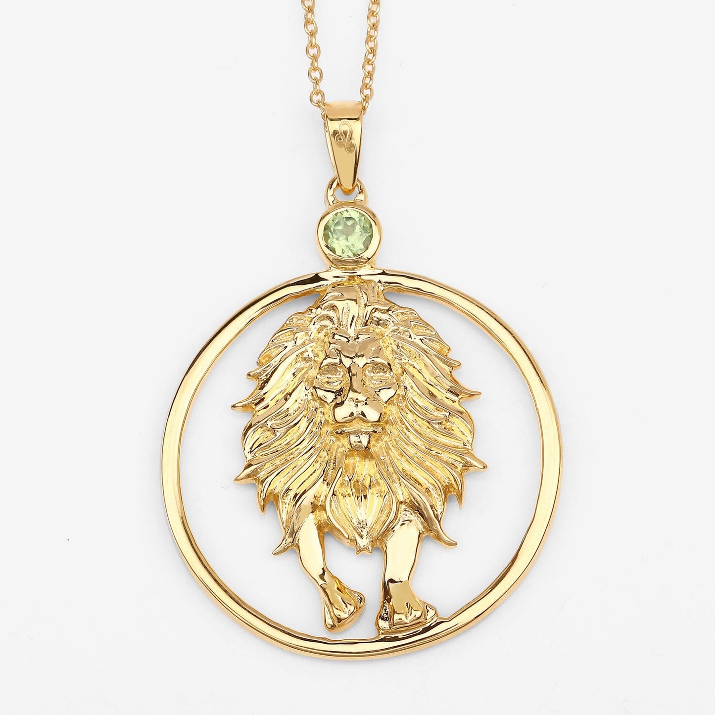 Pendentif en péridot véritable de 0,24 carat en argent sterling .925