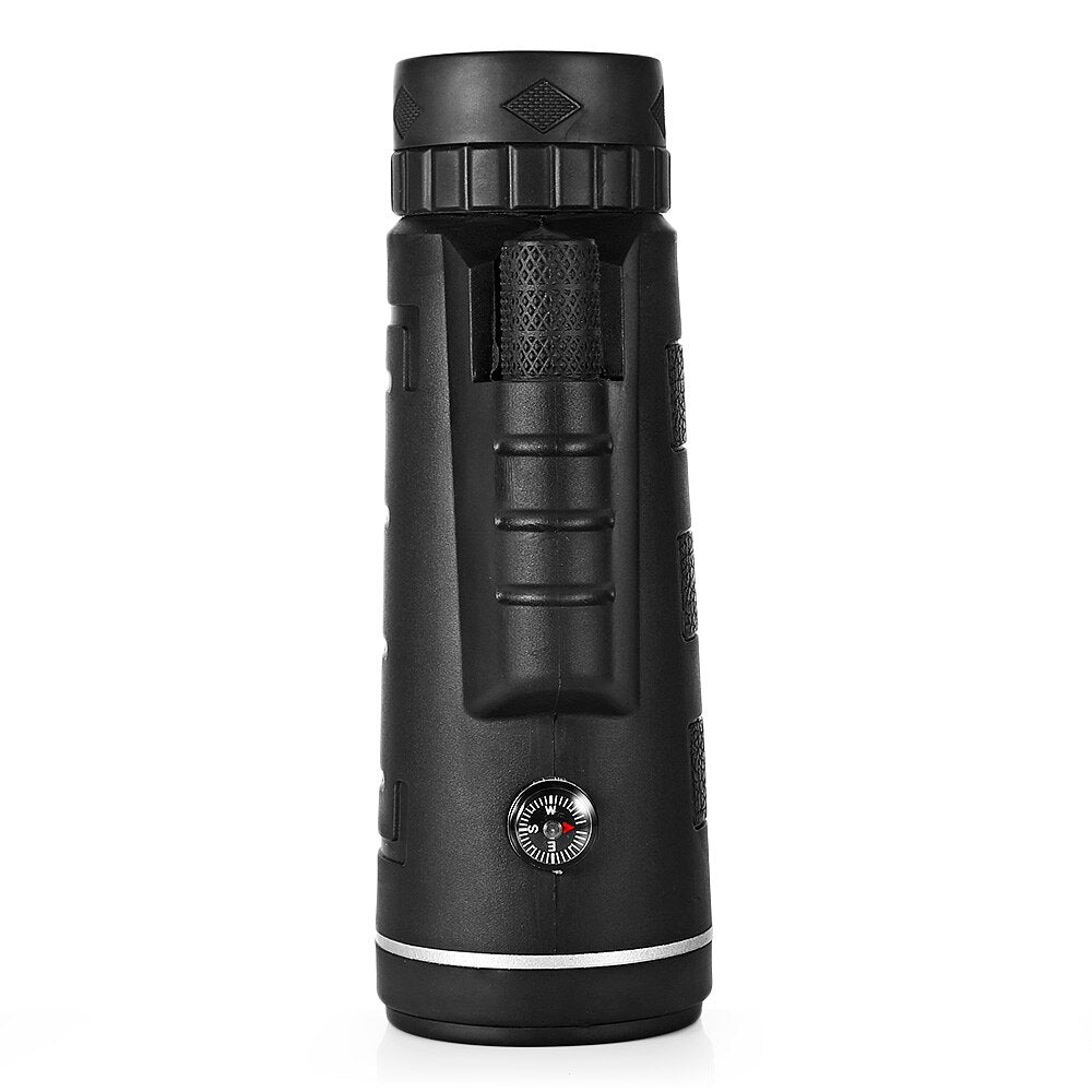 40X60 Monocular Telescope Zoom Scope with Compass Phone Clip Tripod for Mobile Phone Camera - Korvel
